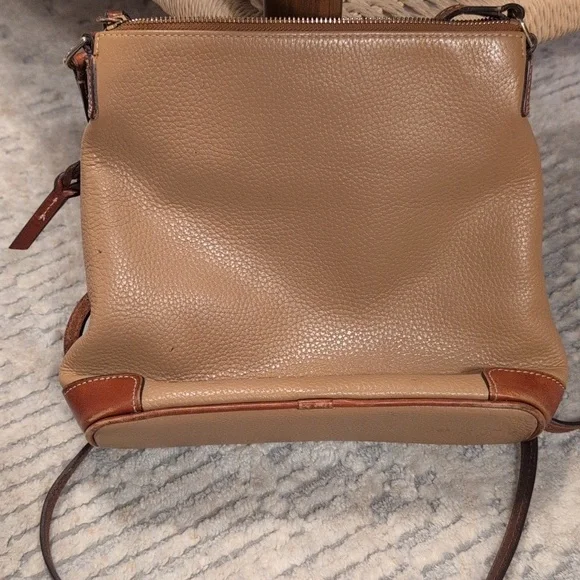 Dooney & Bourke Brown and Tan Leather Crossbody Bag - Picture 8 of 12